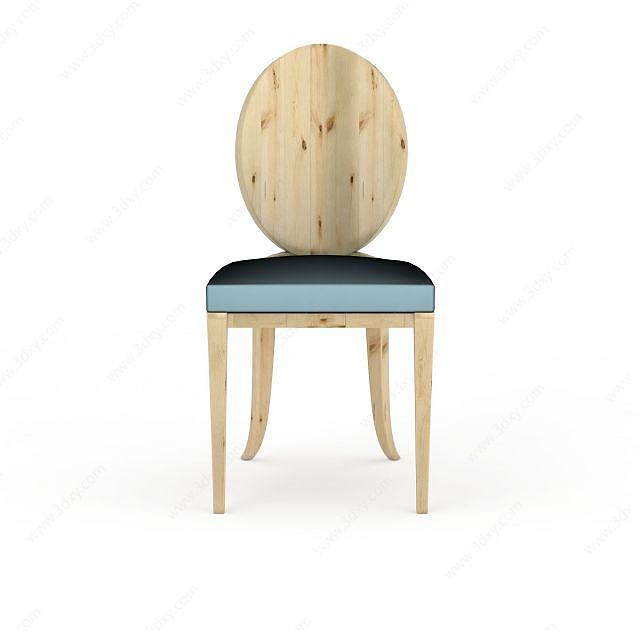 时尚木质椅子3D模型