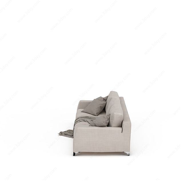 客厅三人沙发3D模型