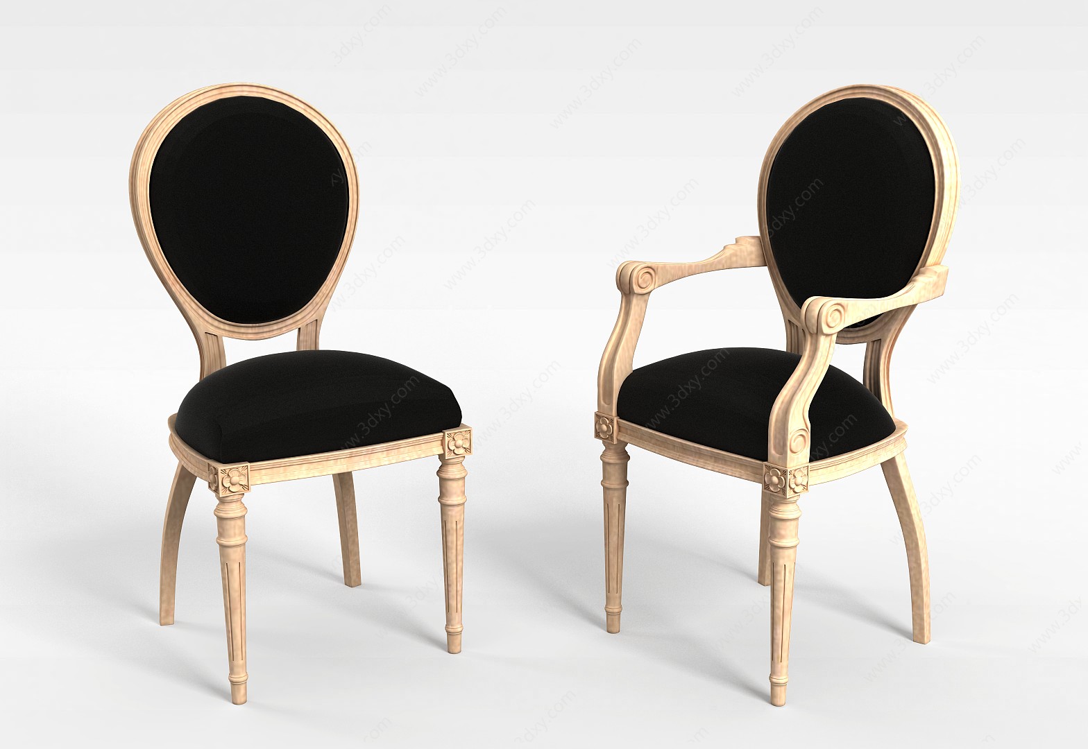 现代化妆椅3D模型