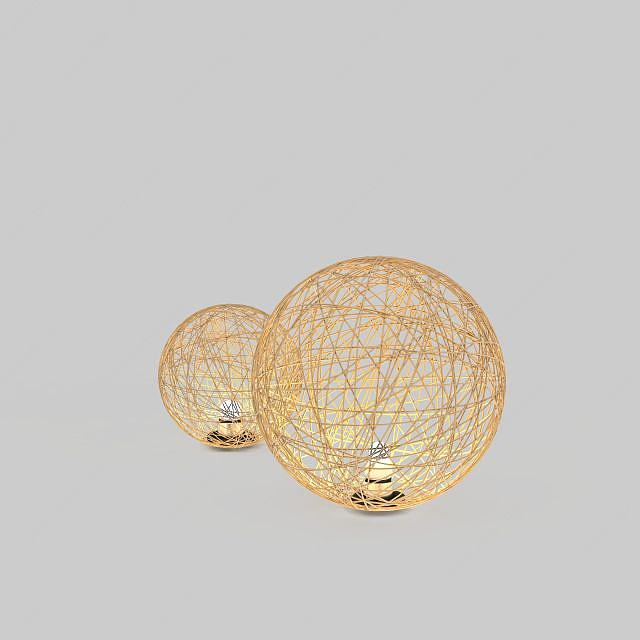 球形吸顶灯3D模型