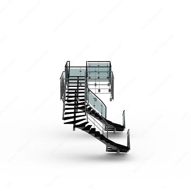 办公室旋转楼梯3D模型