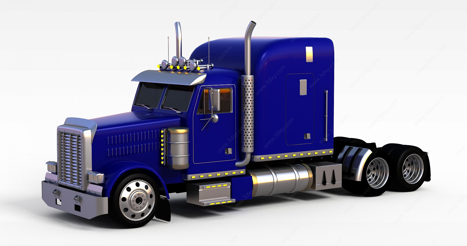 蓝色卡车3D模型