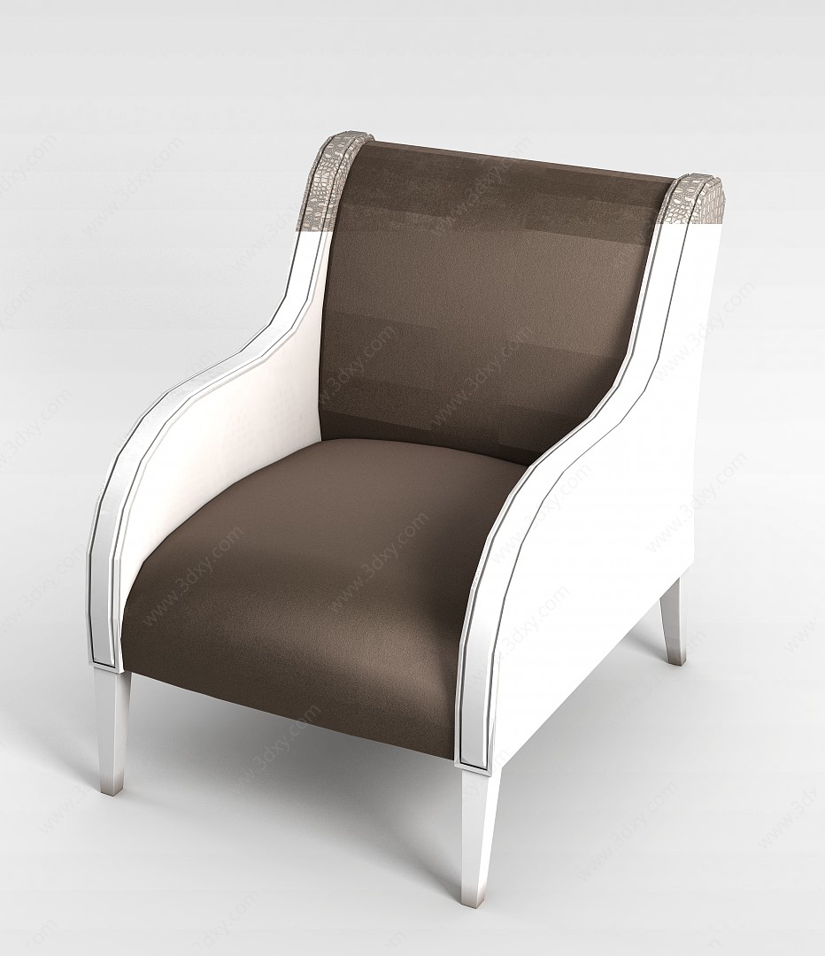 弧形扶手沙发3D模型