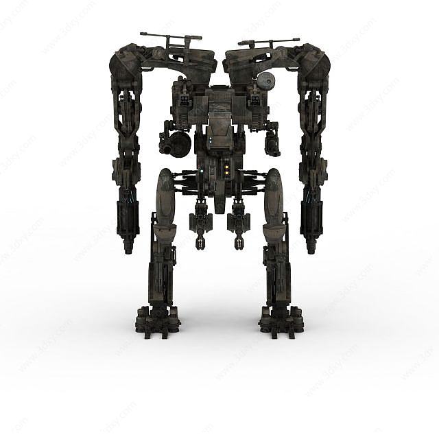 军事机器人3D模型