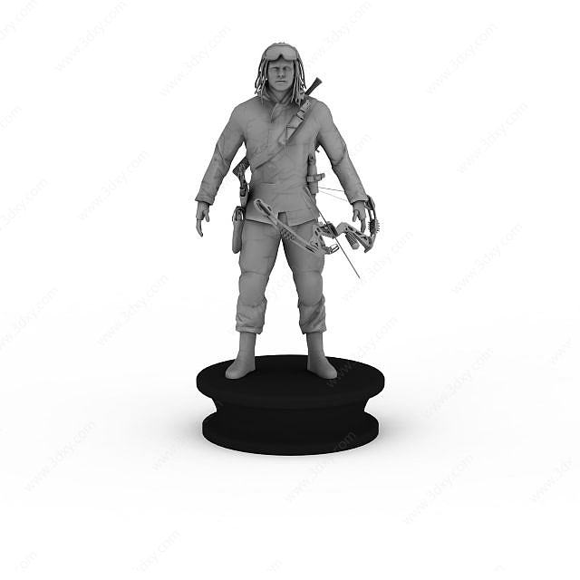 猎人雕像3D模型