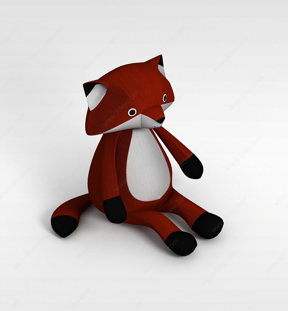 儿童狐狸玩具3D模型