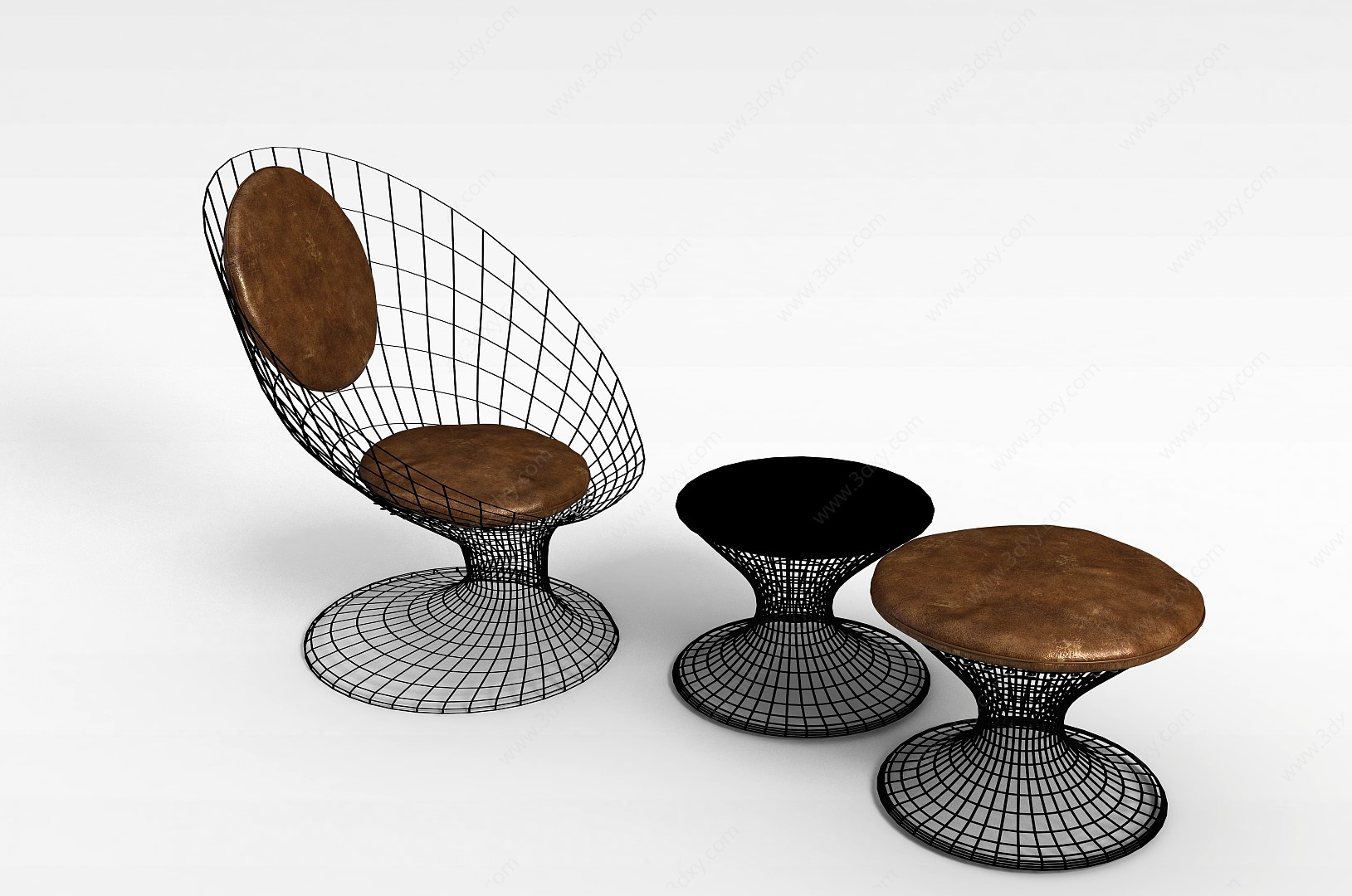 编制休息椅3D模型