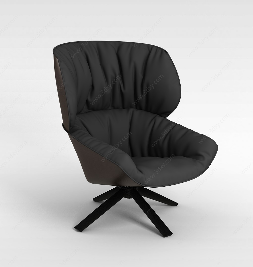 布艺靠背沙发椅3D模型