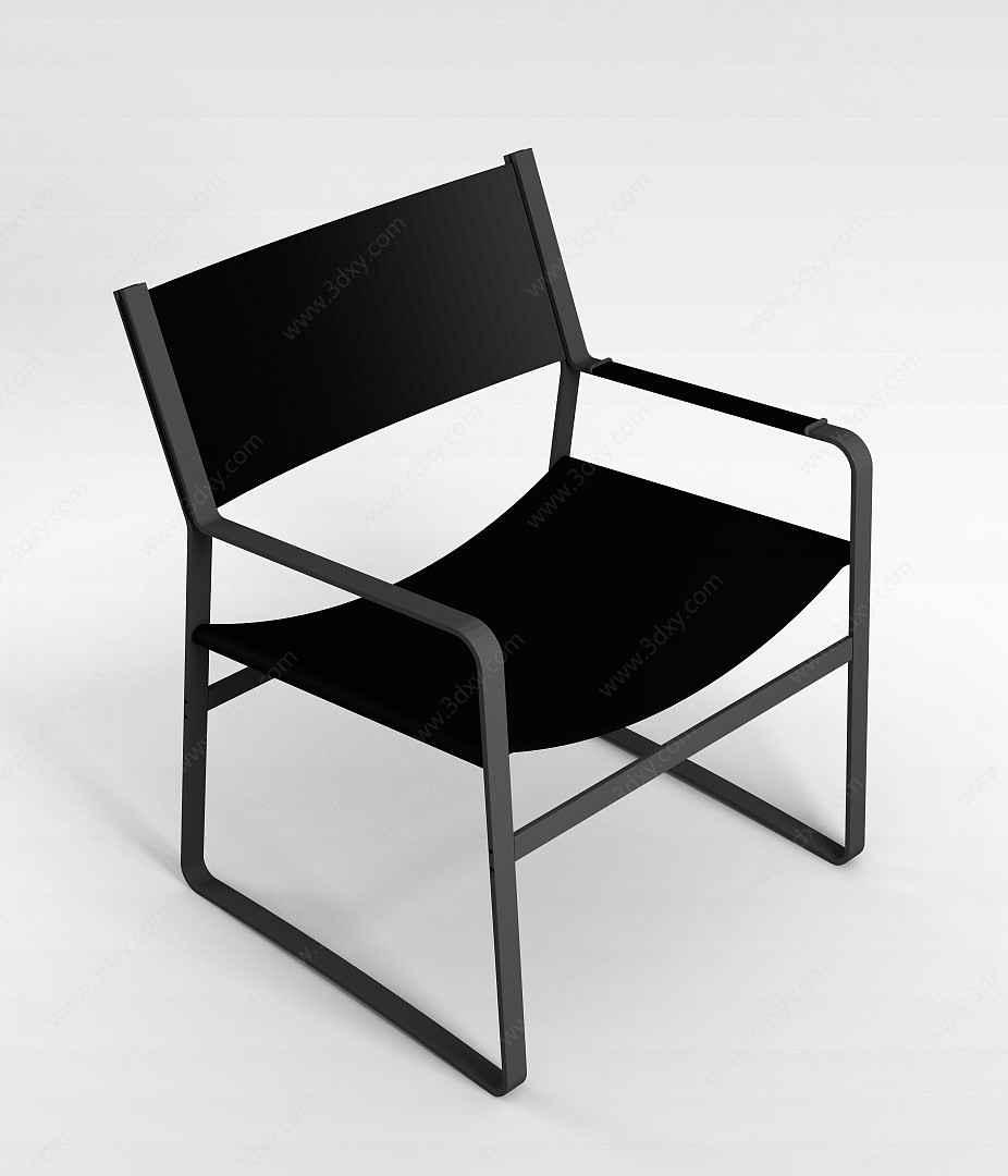 铁艺休闲椅3D模型