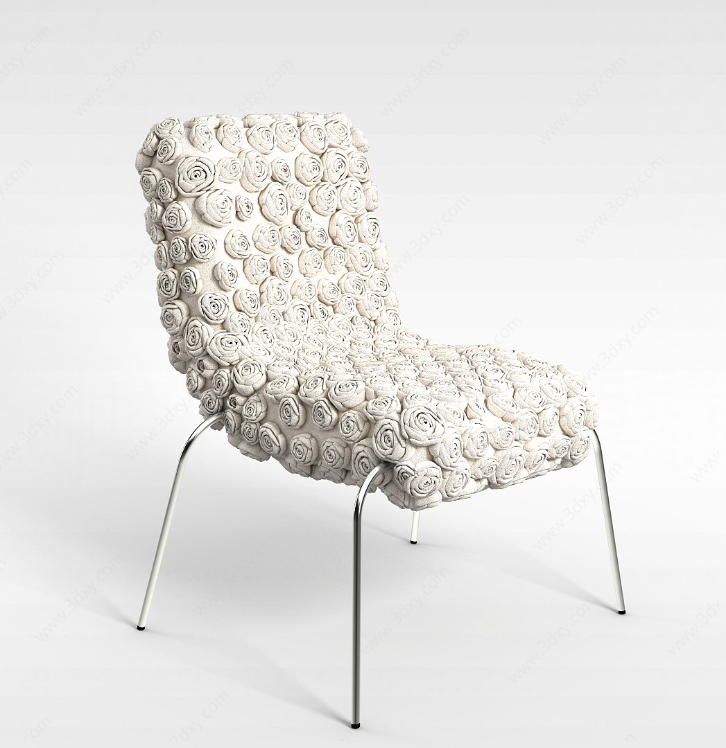 玫瑰布艺椅子3D模型