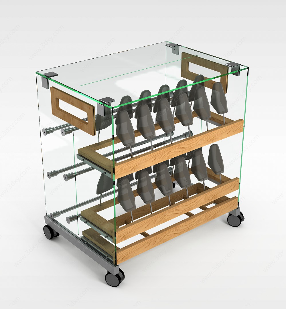 玻璃储物柜3D模型