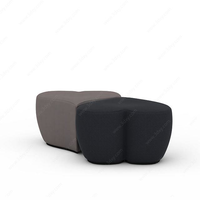 休闲沙发凳3D模型