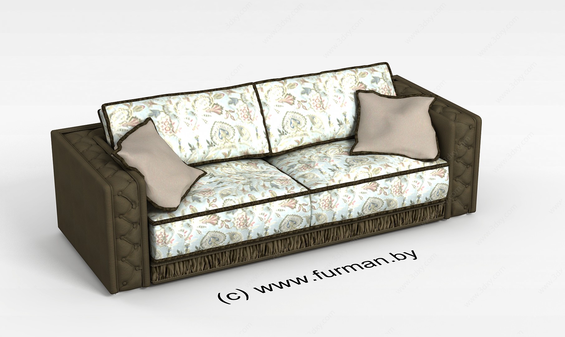 复古沙发3D模型