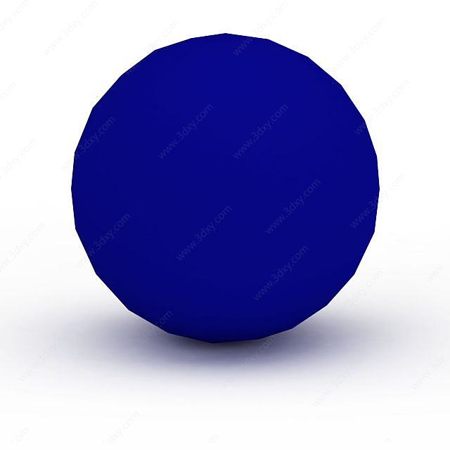 蓝色球体建筑3D模型