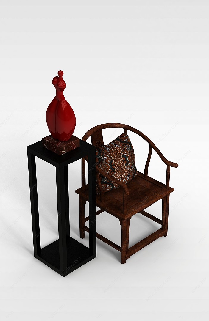 中式圈椅3D模型