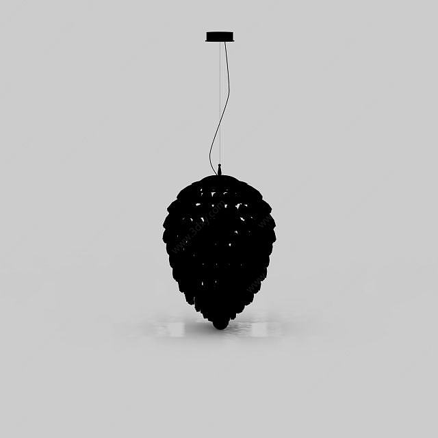 黑色吊灯3D模型