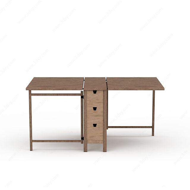 简易办公桌子3D模型