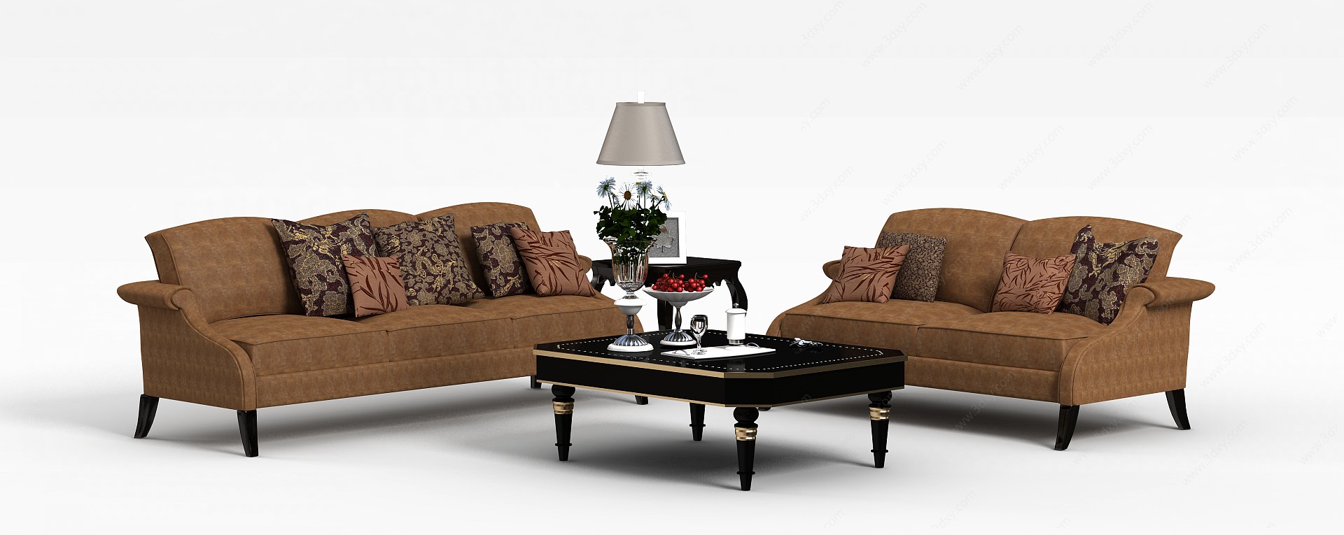 客厅沙发茶几组合3D模型