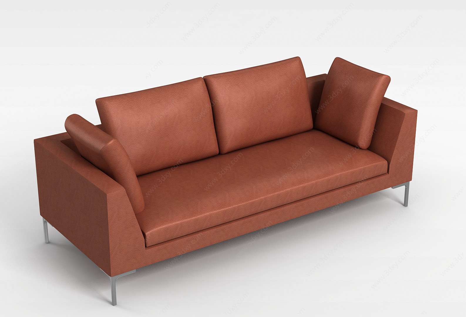 双人扶手沙发3D模型