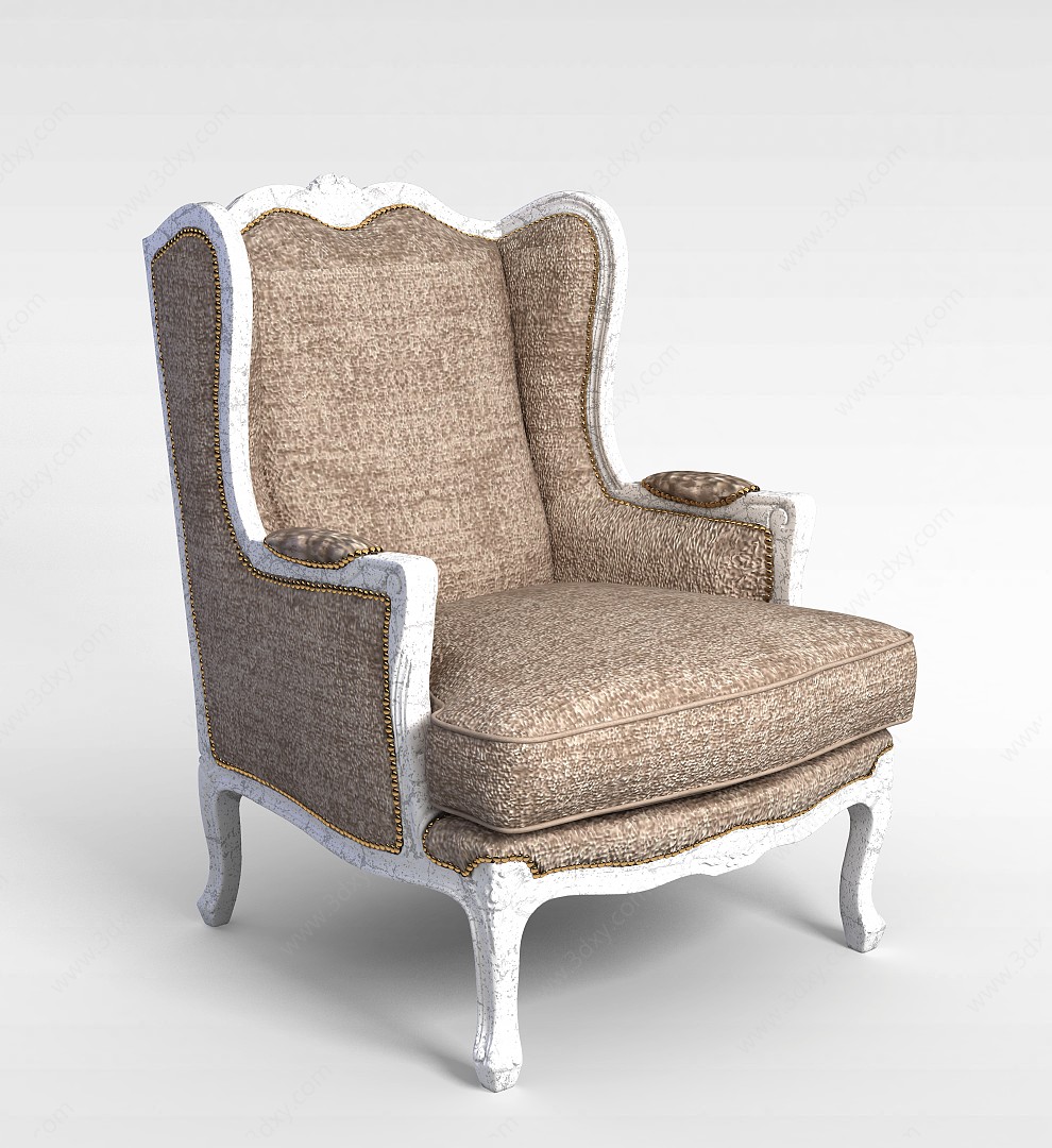 欧式扶手沙发椅3D模型