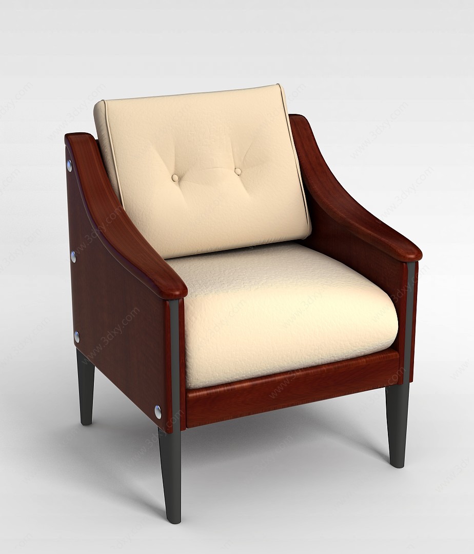 中式扶手椅3D模型