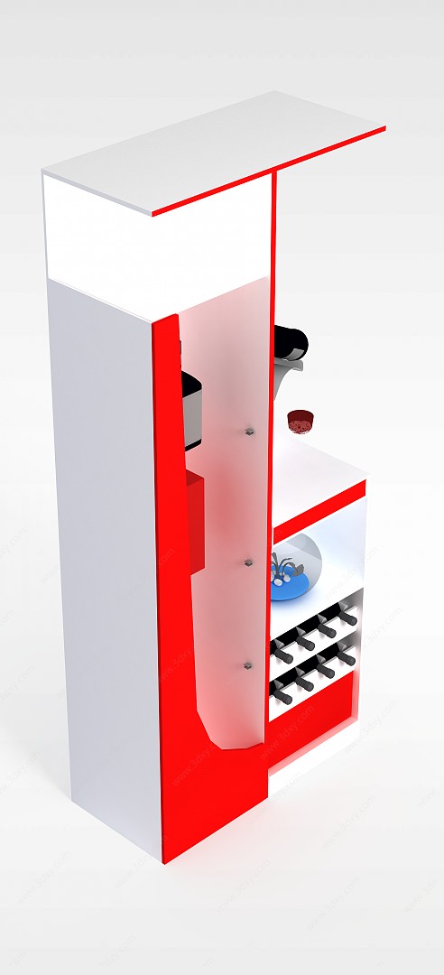 红酒储藏柜3D模型