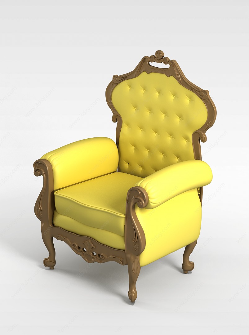 欧式扶手椅3D模型
