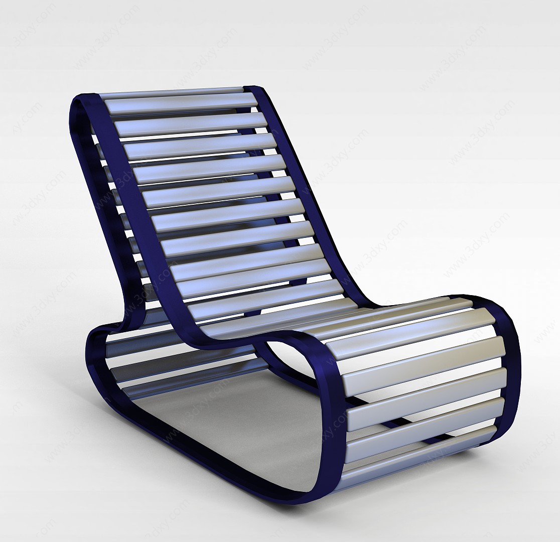 条形躺椅3D模型