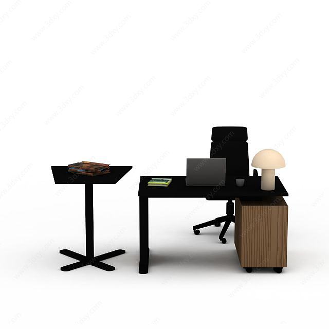 商务办公桌椅3D模型