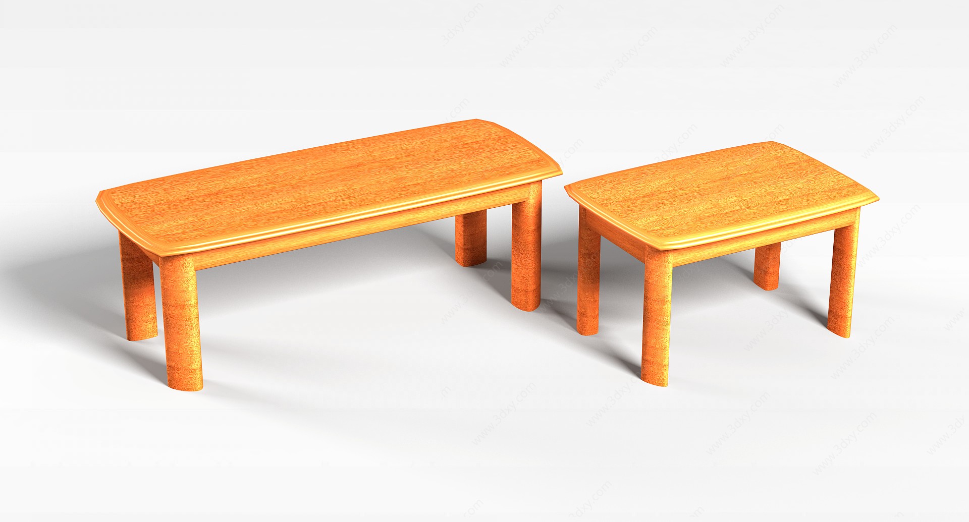 原木桌子3D模型