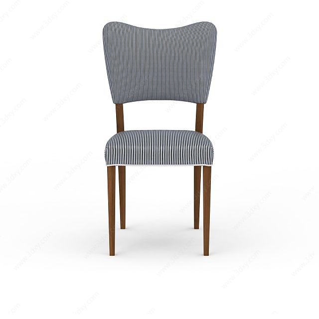 现代灰色餐椅3D模型