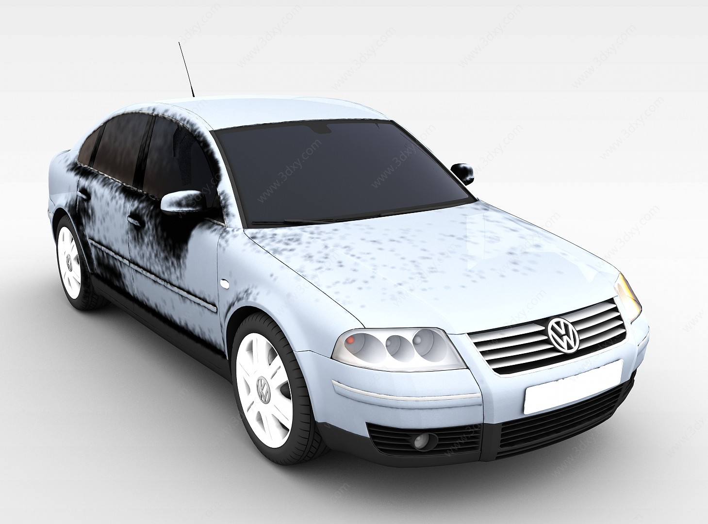 灰色轿车3D模型