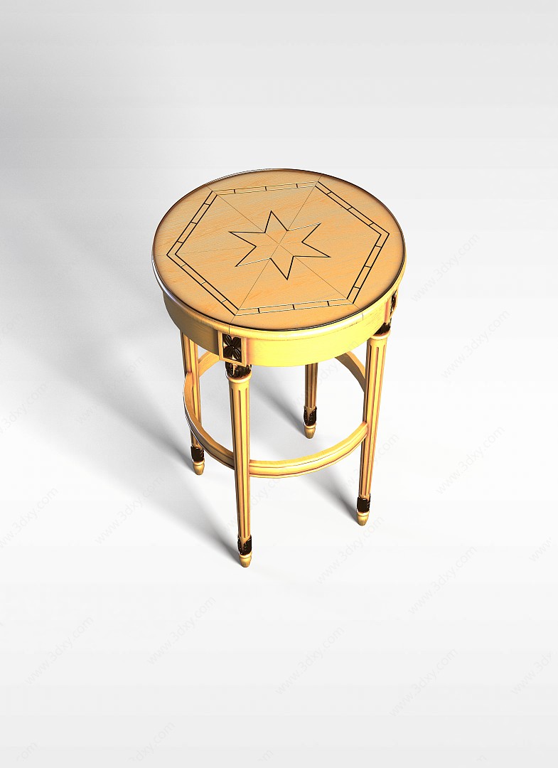 简易小圆桌3D模型