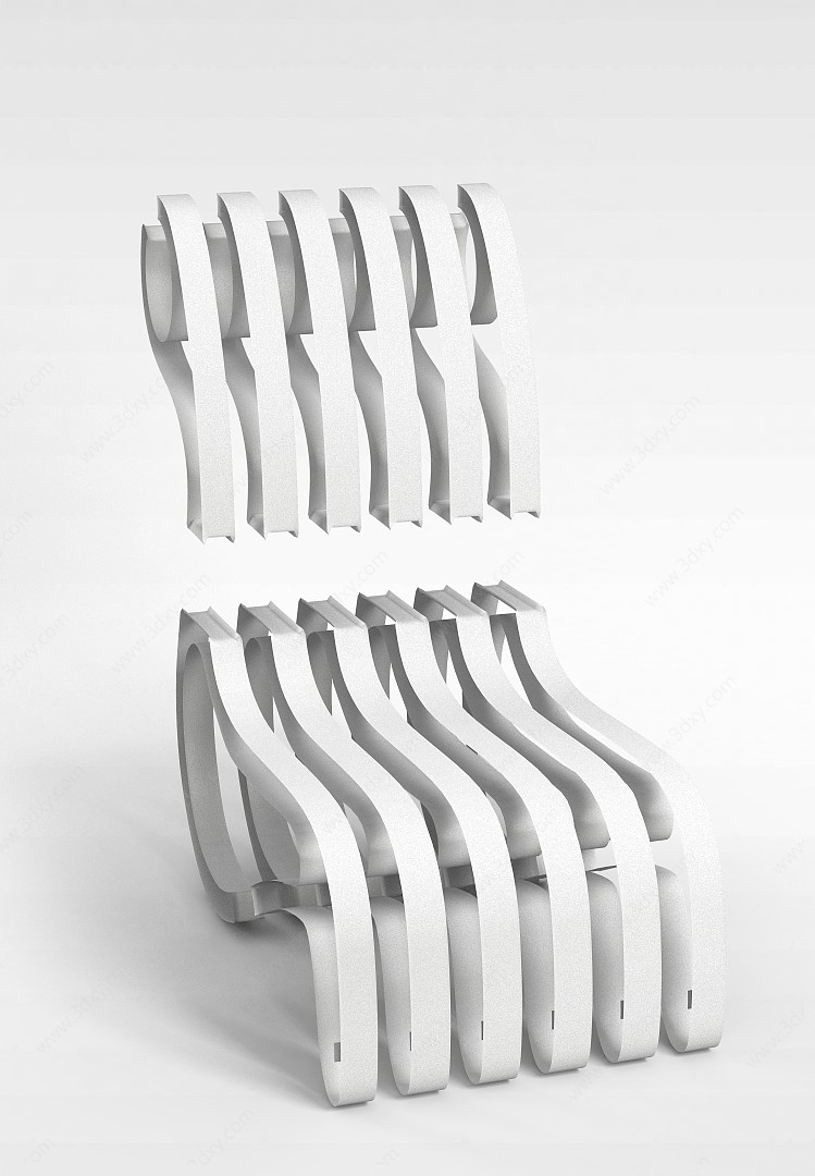 商场创意休闲椅子3D模型
