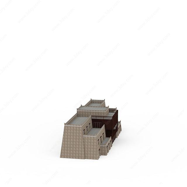 羌族房屋3D模型