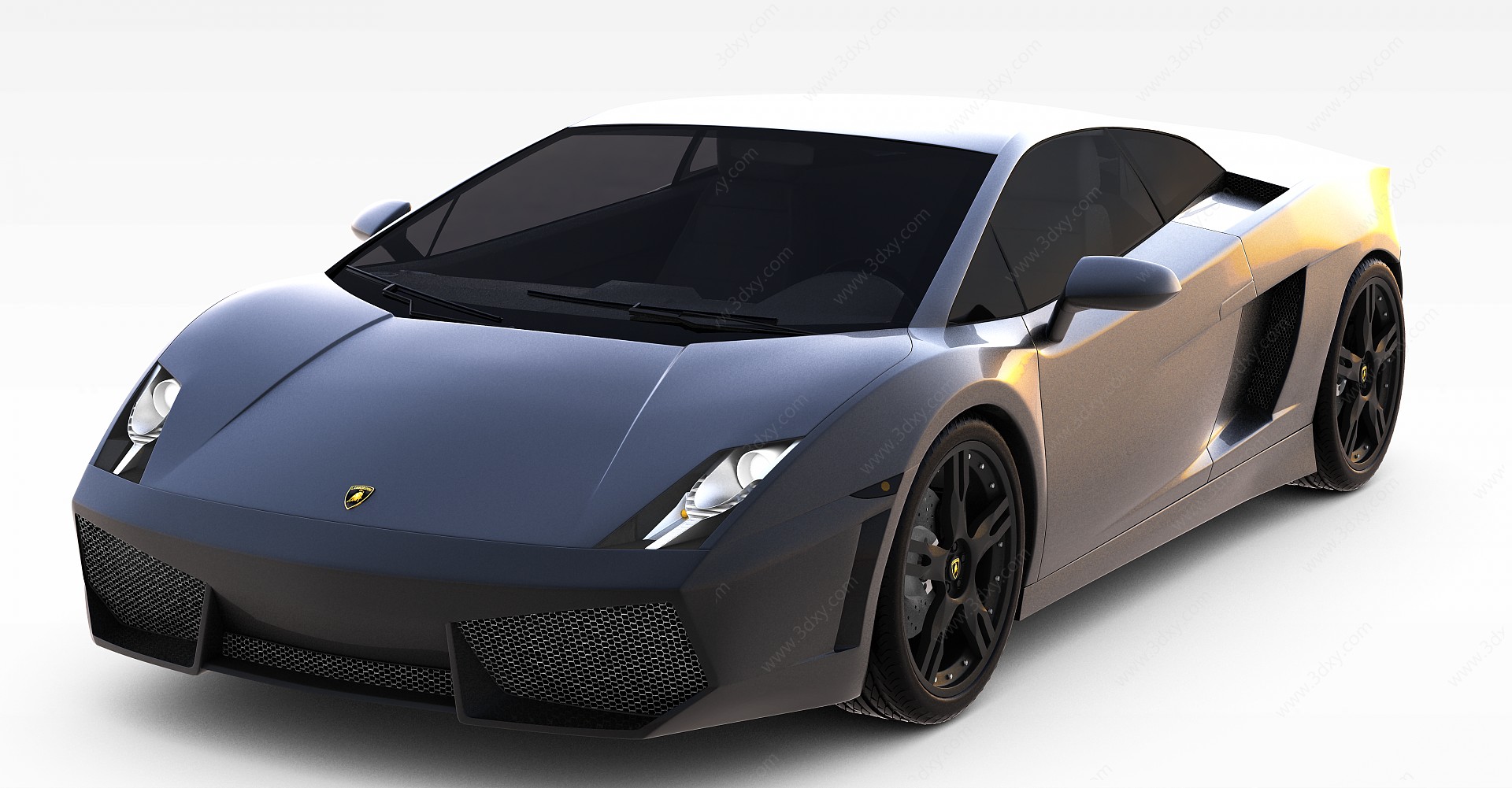 黑色炫酷跑车3D模型