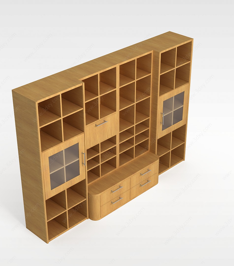 大型书柜3D模型