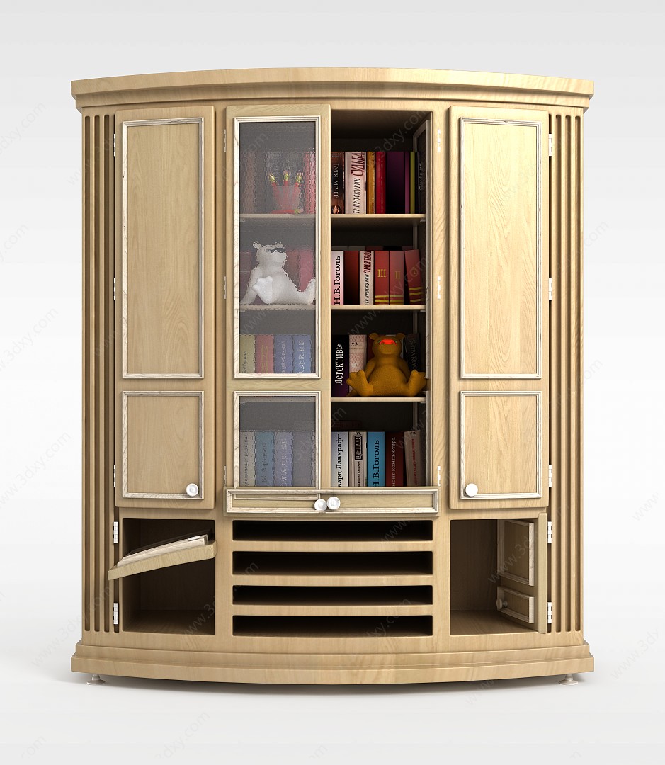 书房木柜3D模型