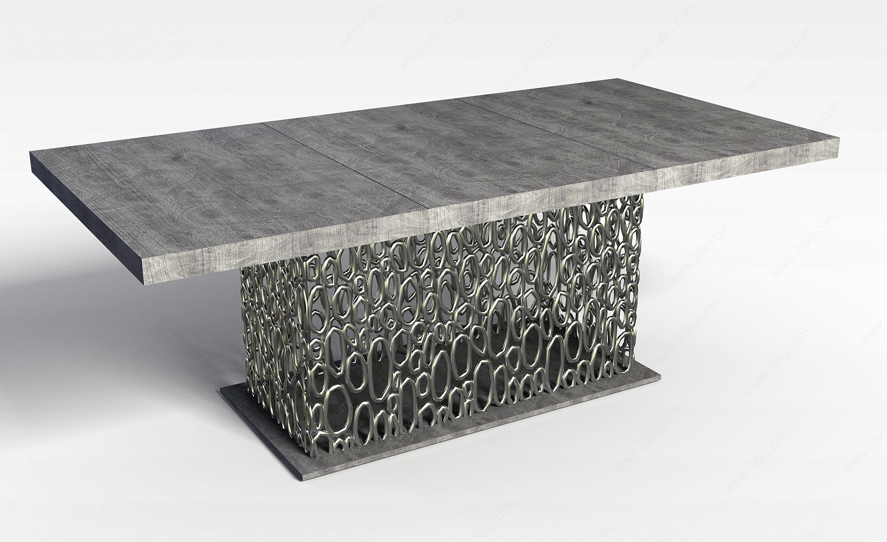 现代镂空底座餐桌3D模型