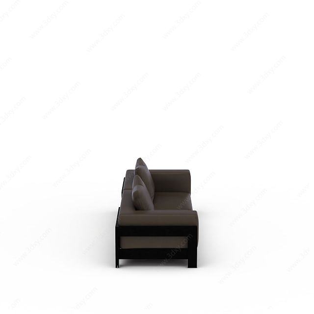灰色现代双人沙发3D模型