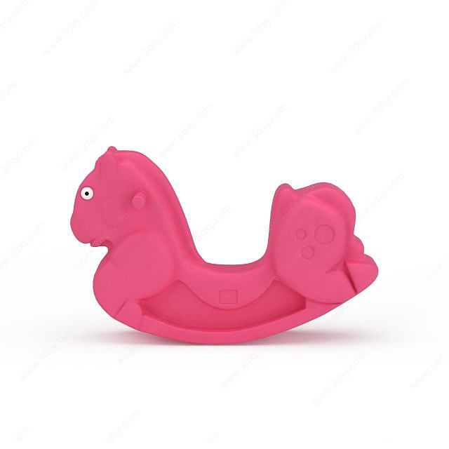 儿童玩具女童粉红摇摇马3D模型