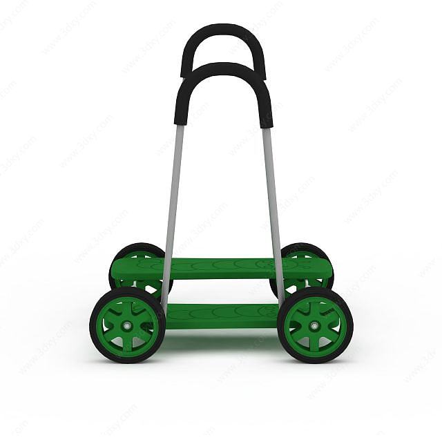 绿色平衡踩踏车3D模型