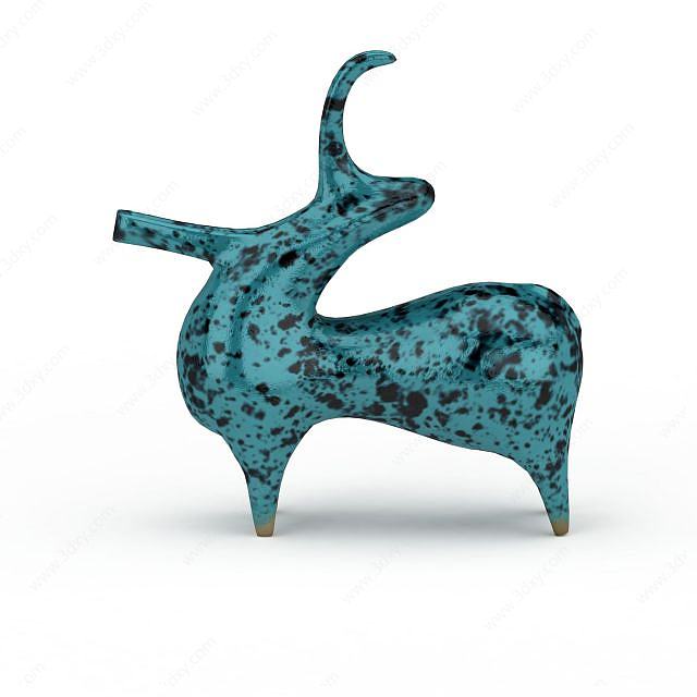 概念动物形状装饰品3D模型