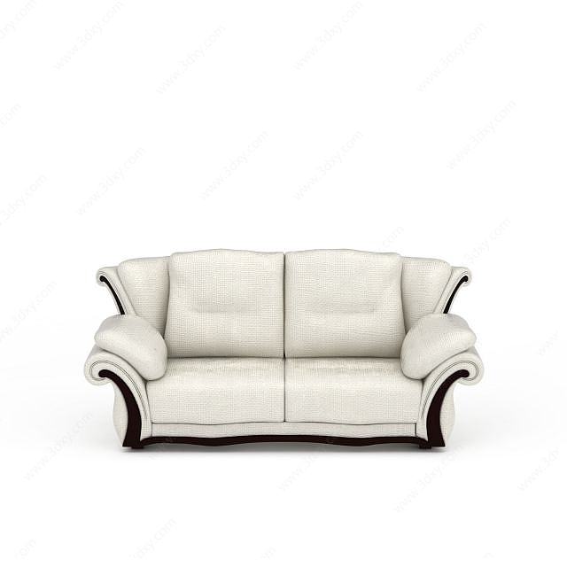时尚黑白拼色沙发3D模型