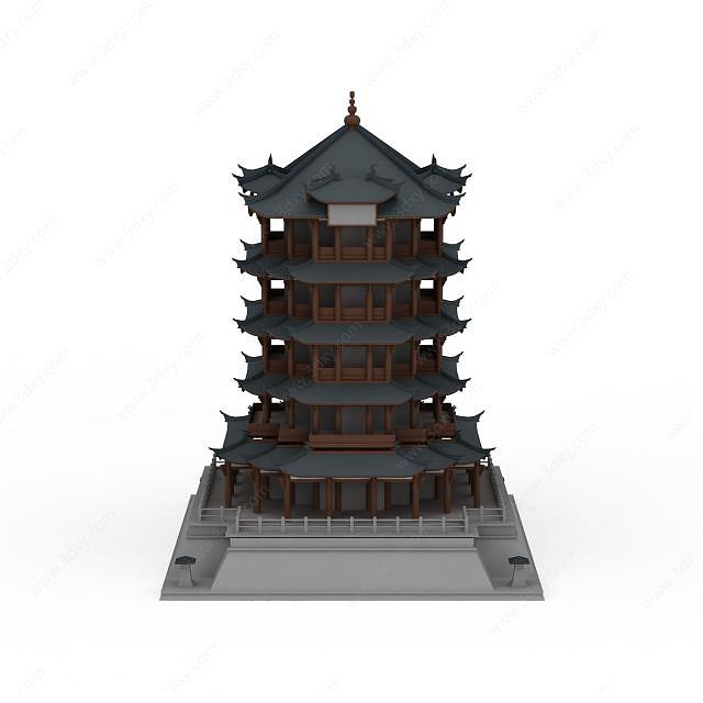 黄鹤楼3D模型
