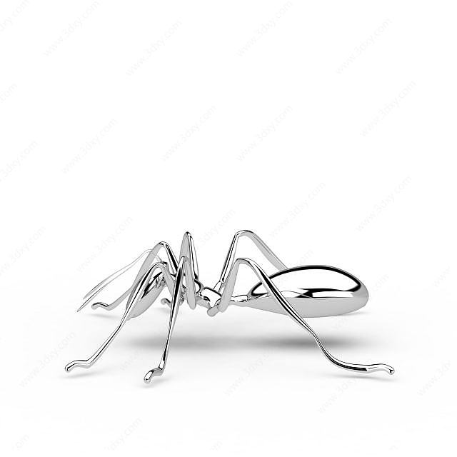 不锈钢蚂蚁装饰品3D模型