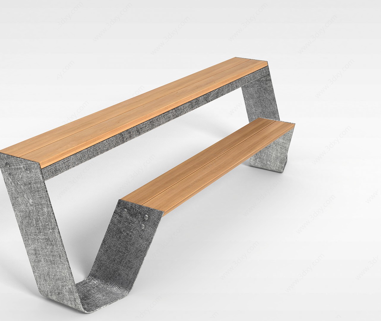 木质长椅3D模型