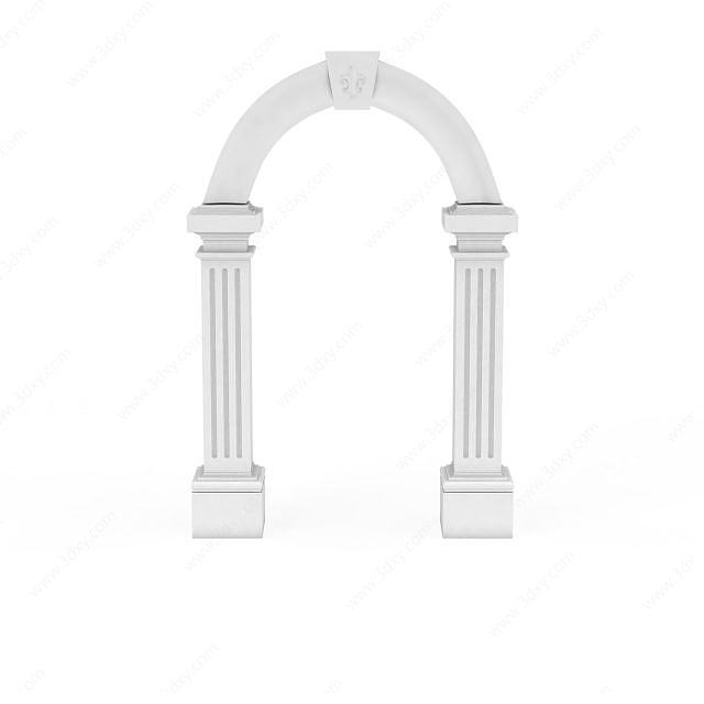 欧式罗马柱3D模型