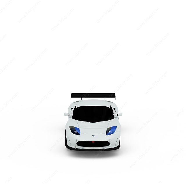 高级黑白小轿车3D模型