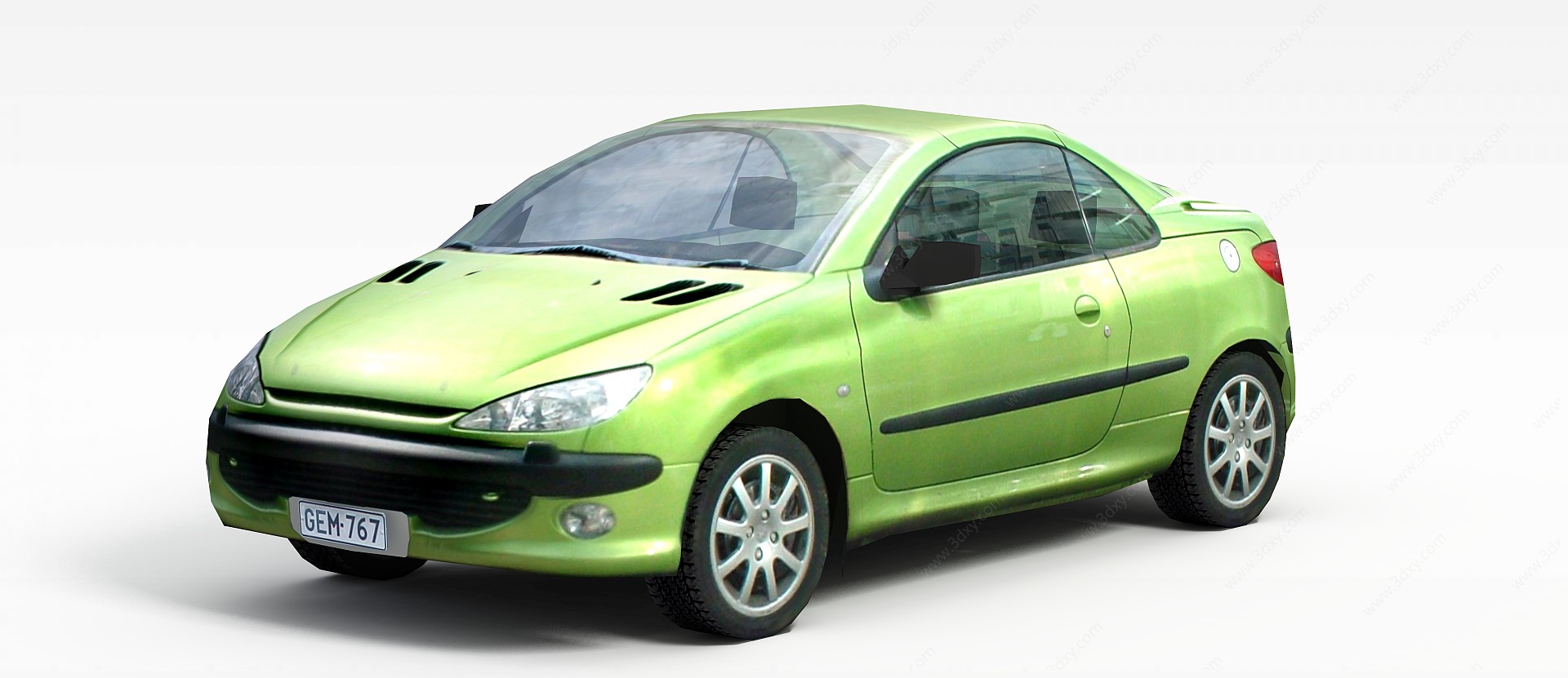 绿色节能小汽车3D模型